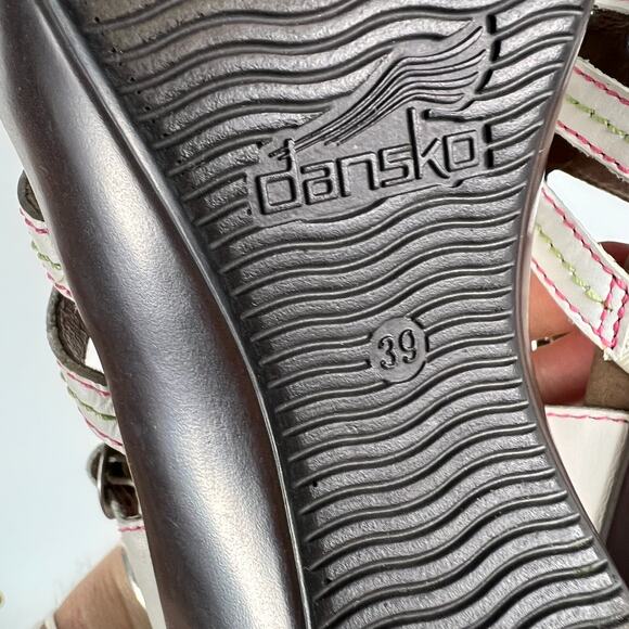 Dansko Drea fisherman us women’s size 9 white leather strappy platform sandals - Picture 11 of 11